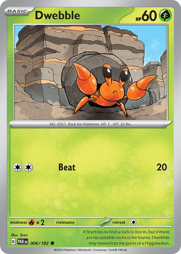 Dwebble 宝可梦 card