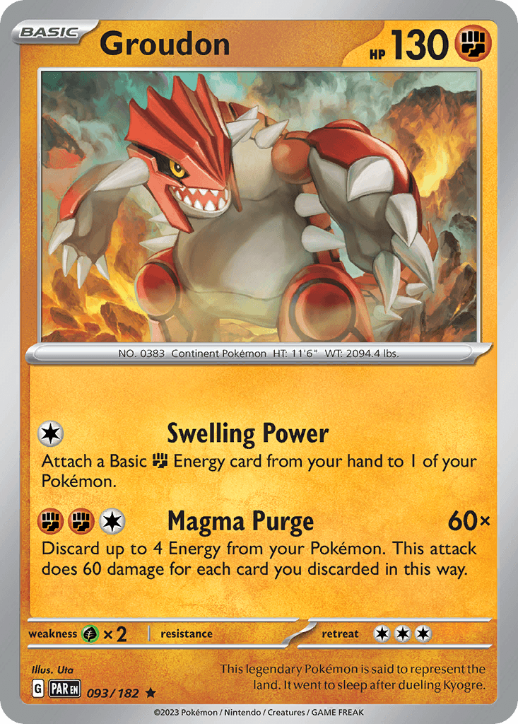 Groudon Paradox Rift card