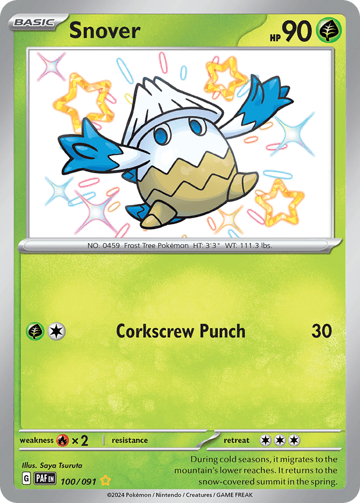 Snover Paldean Fates card