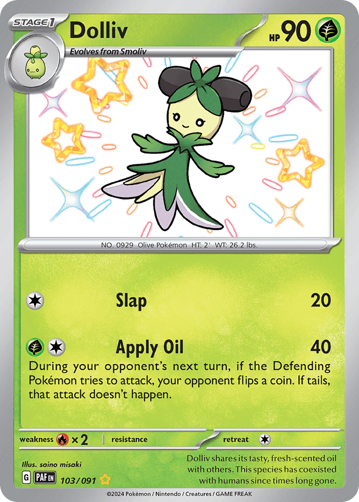 Dolliv Paldean Fates card