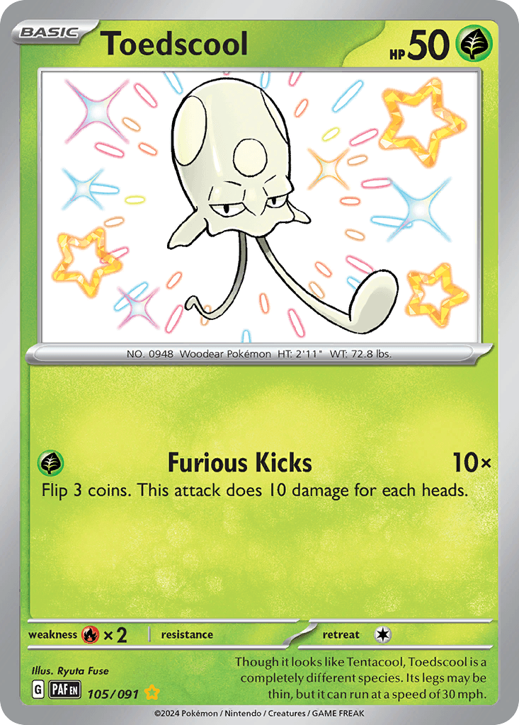 Toedscool Paldean Fates card
