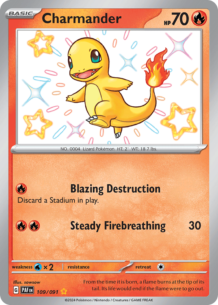 Charmander Paldean Fates card