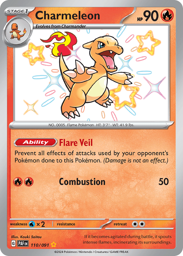 Charmeleon Paldean Fates card