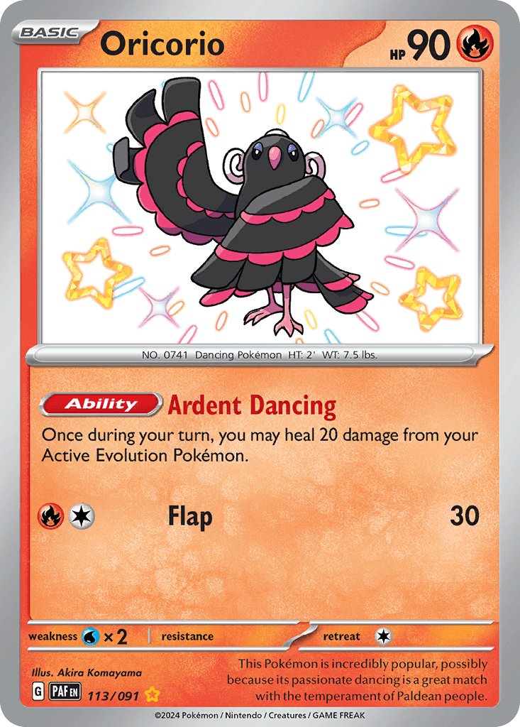 Oricorio Paldean Fates card