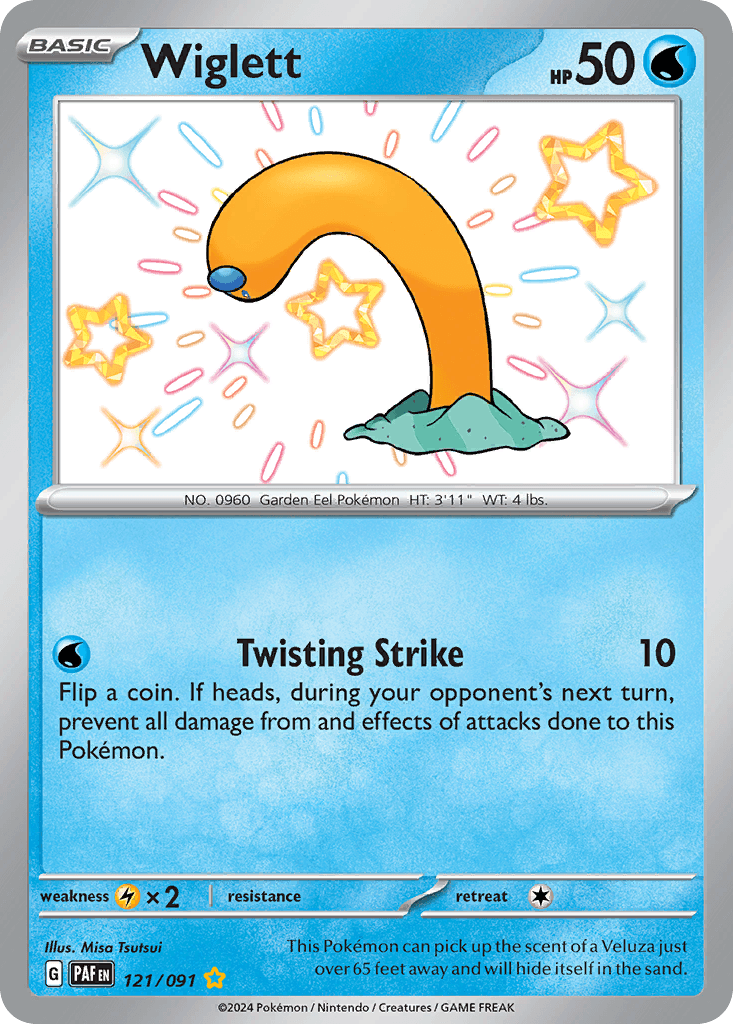 Wiglett Paldean Fates card