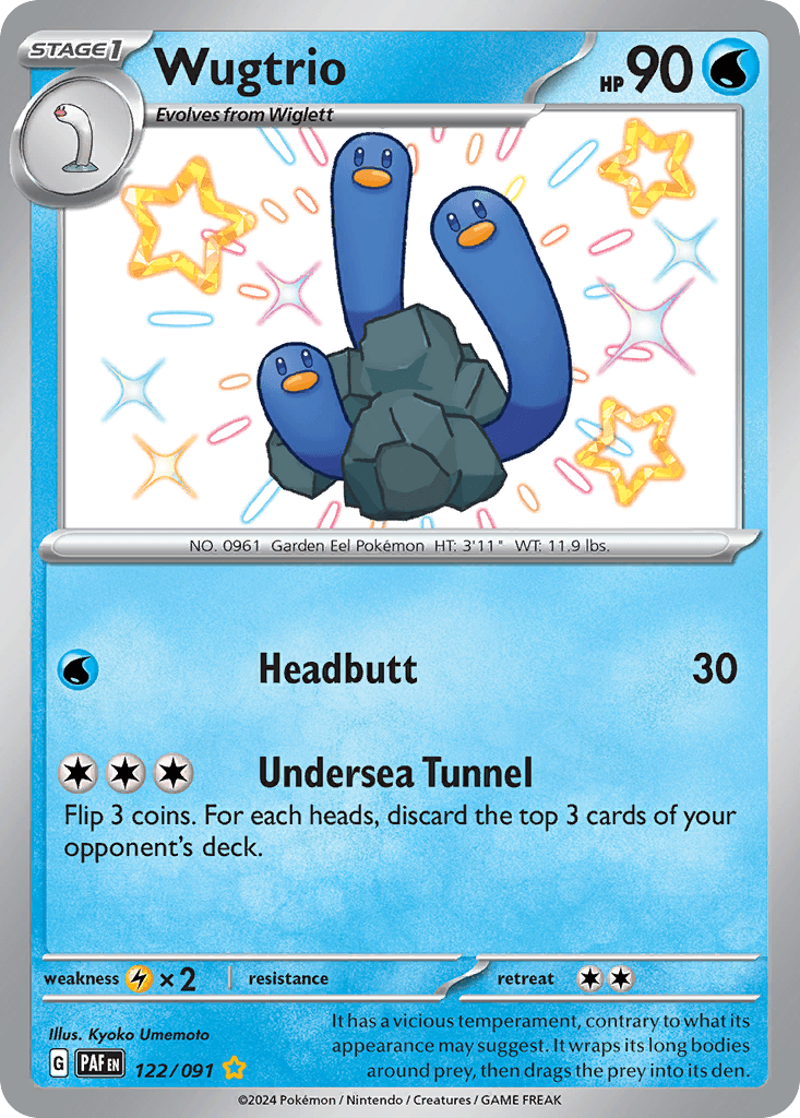 Wugtrio Paldean Fates card