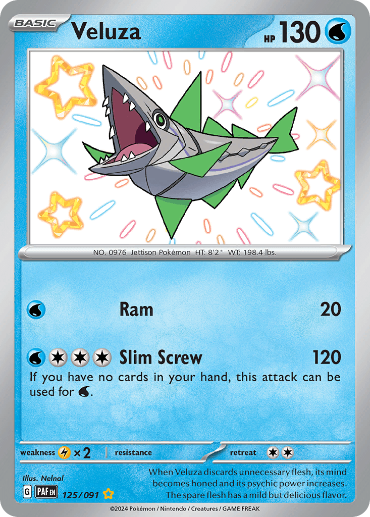 Veluza Paldean Fates card