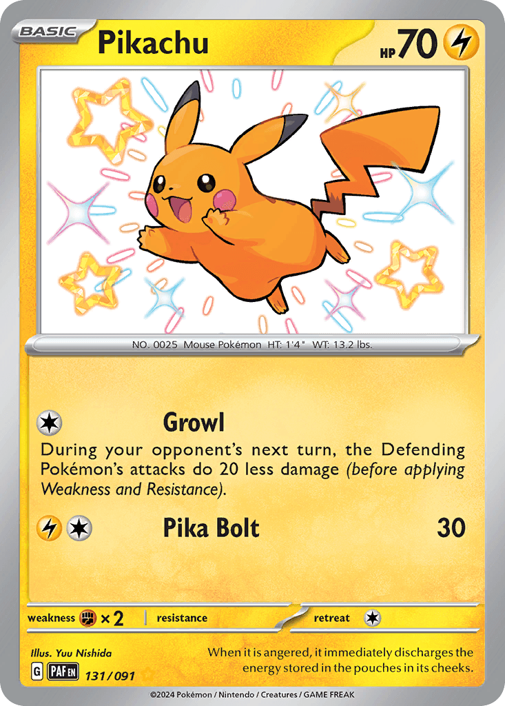 Pikachu Paldean Fates card