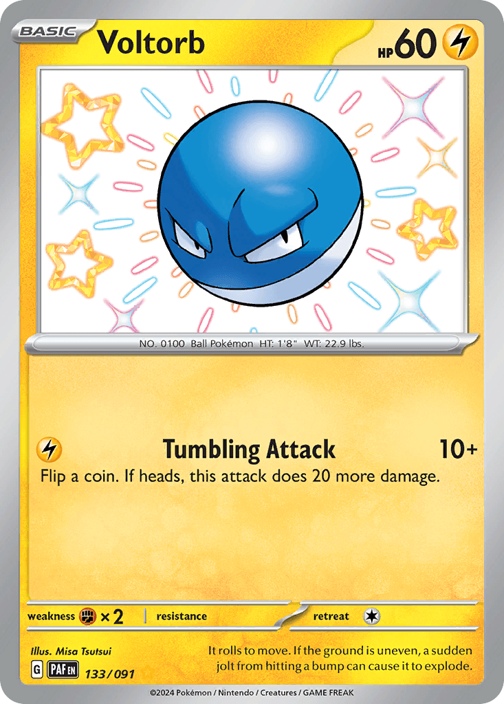 Voltorb Paldean Fates card