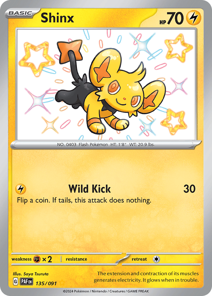 Shinx Paldean Fates card