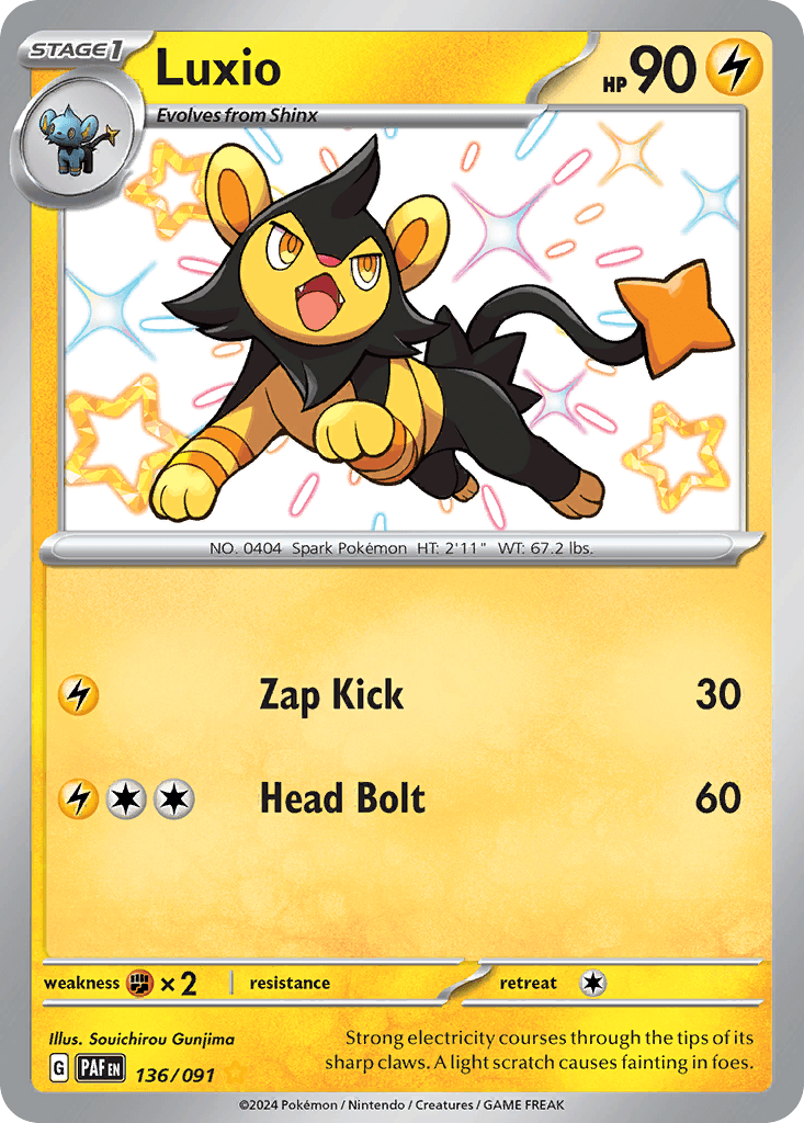 Luxio Paldean Fates card