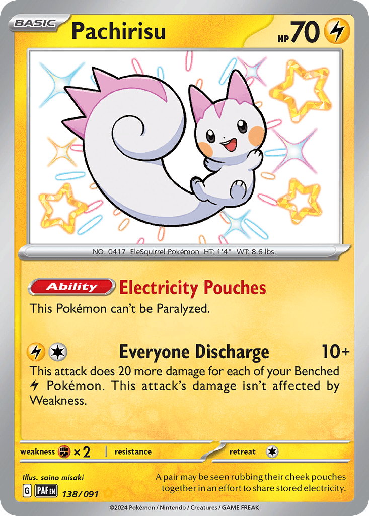 Pachirisu Paldean Fates card