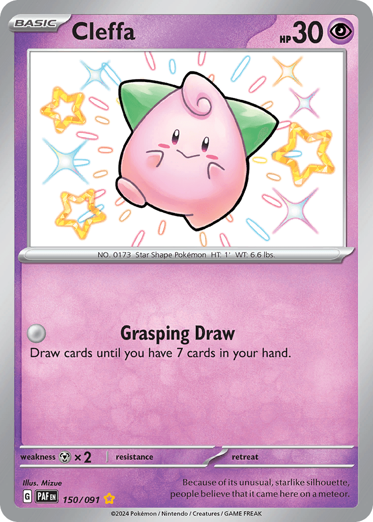 Cleffa Paldean Fates card