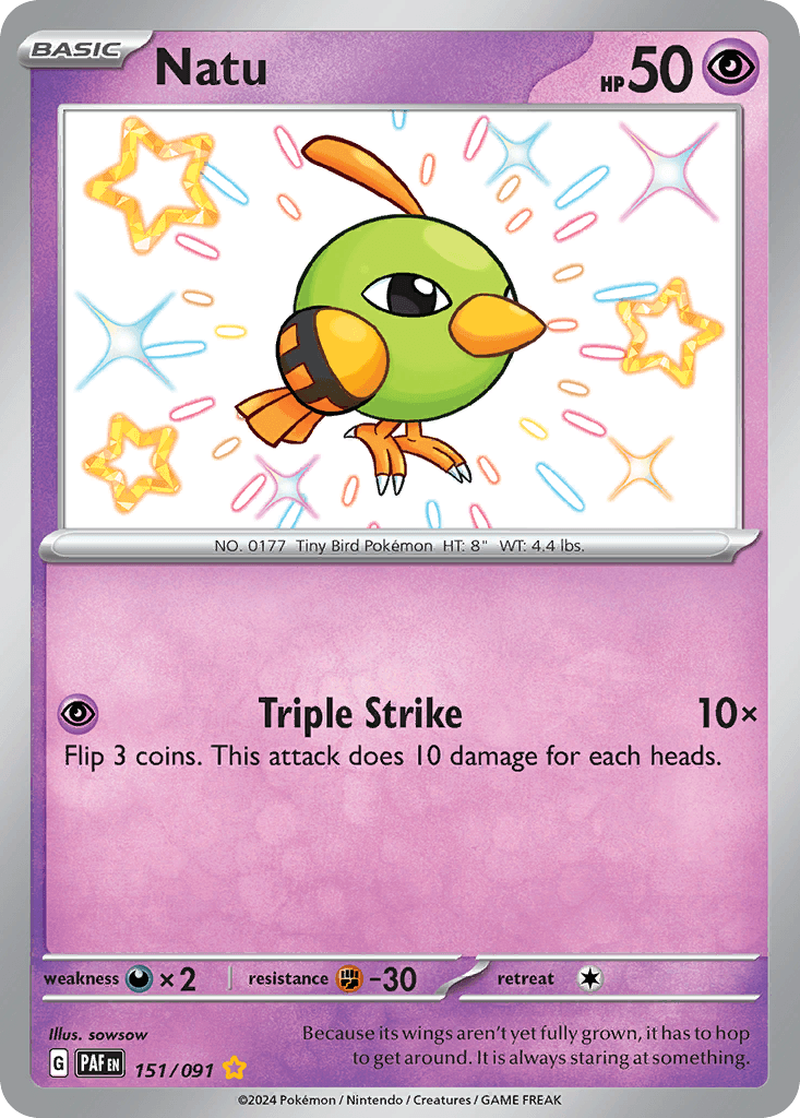 Natu Paldean Fates card