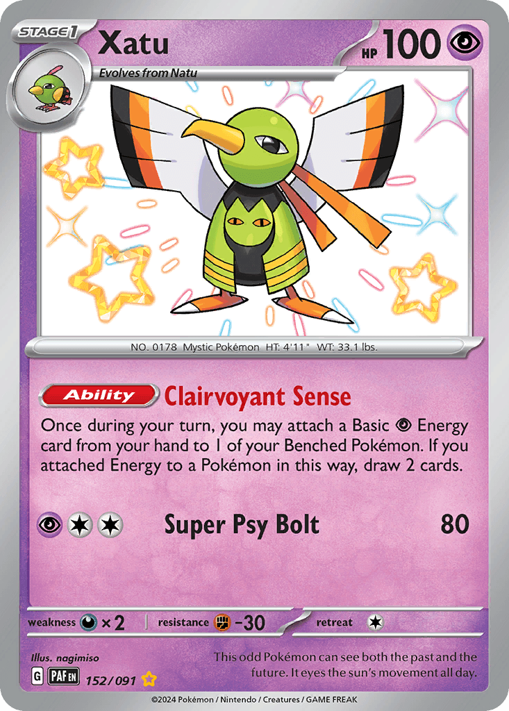 Xatu Paldean Fates card