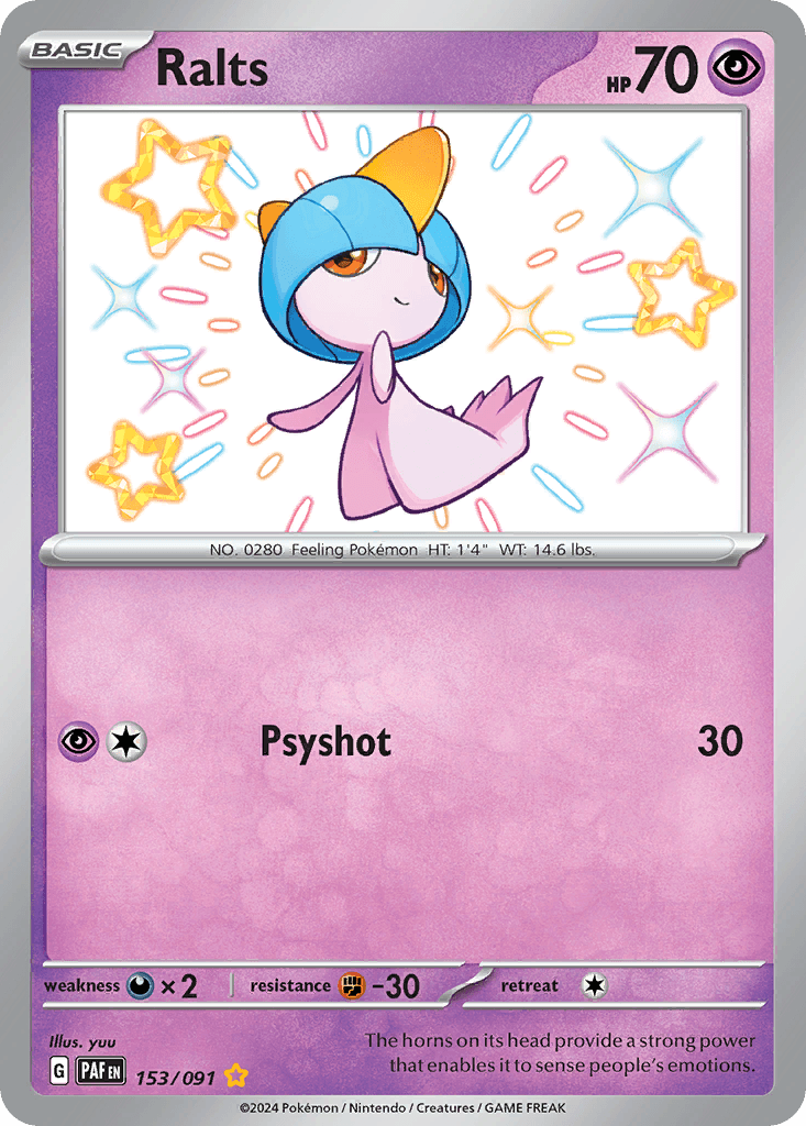 Ralts Paldean Fates card