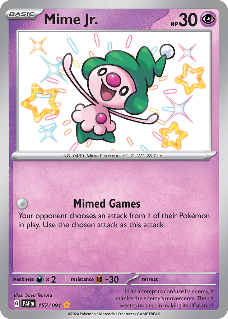 Mime Jr. Paldean Fates card