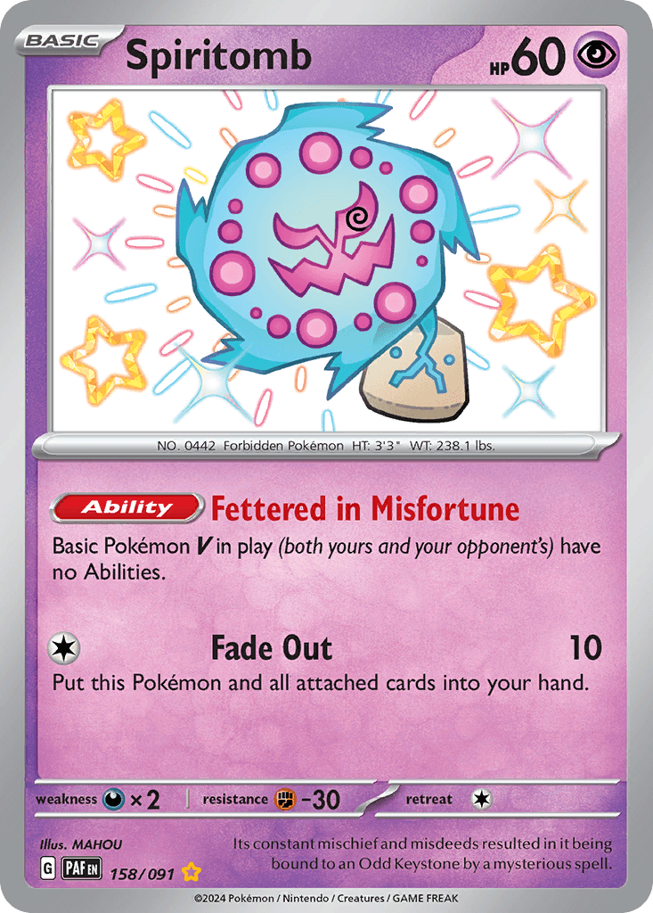 Spiritomb Paldean Fates card