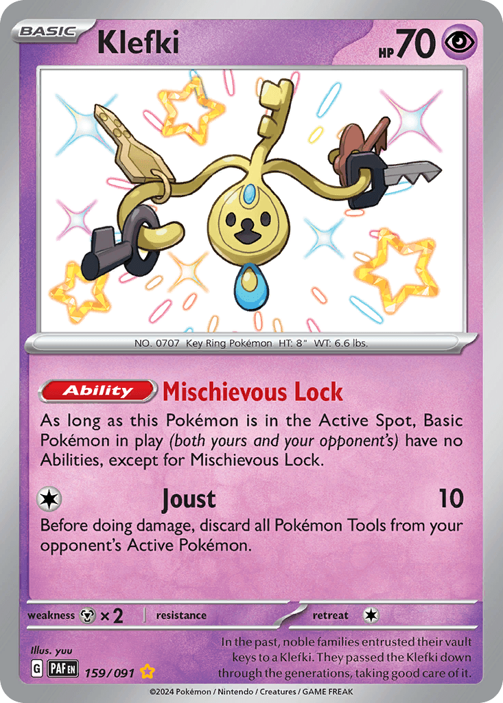 Klefki Paldean Fates card