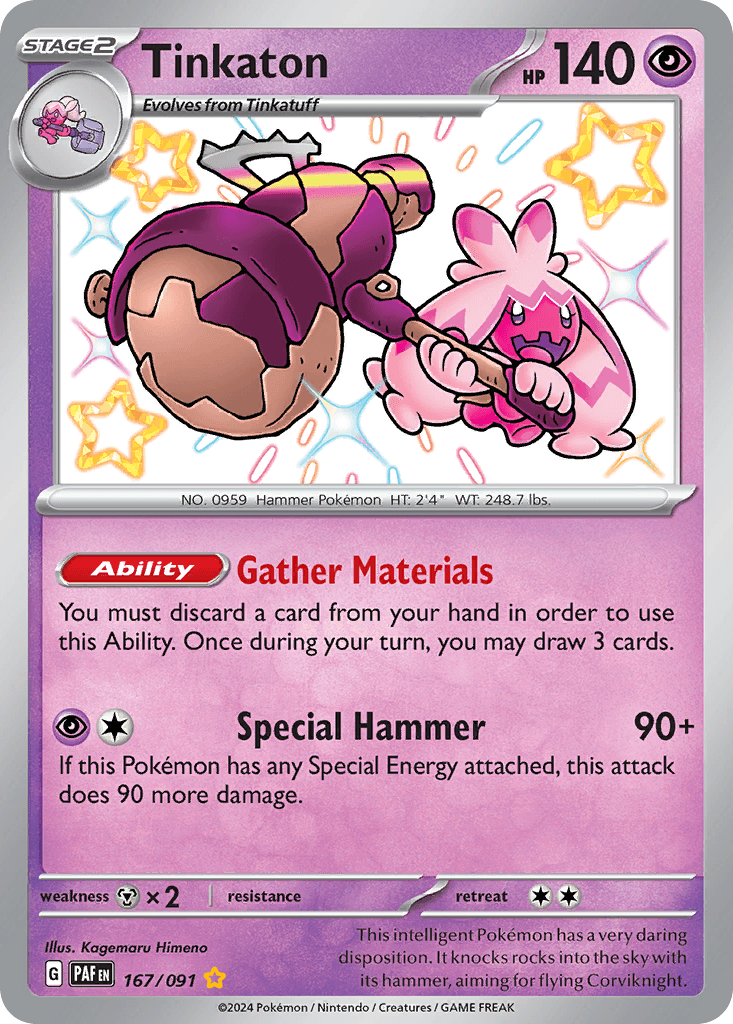 Tinkaton Paldean Fates card