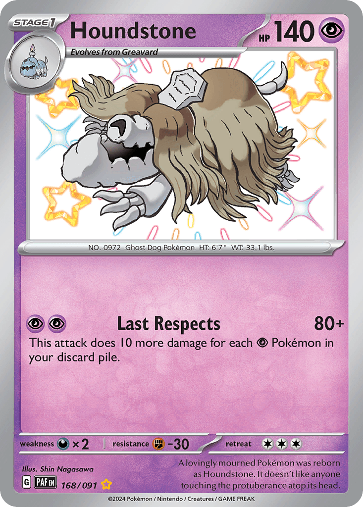 Houndstone Paldean Fates card
