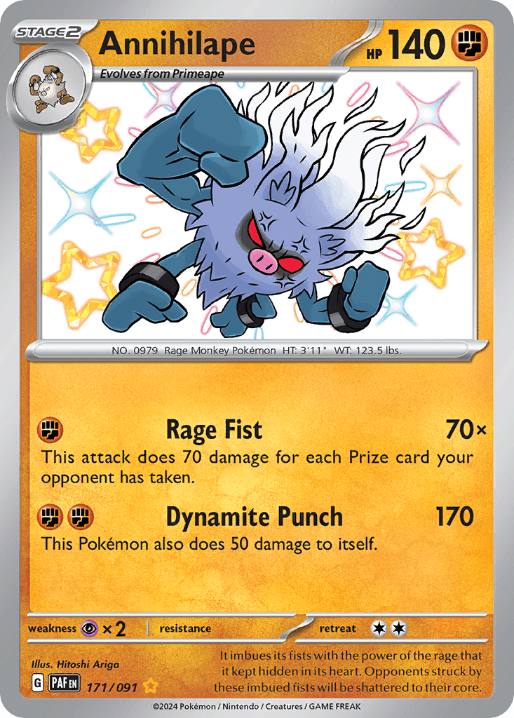 Annihilape Paldean Fates card