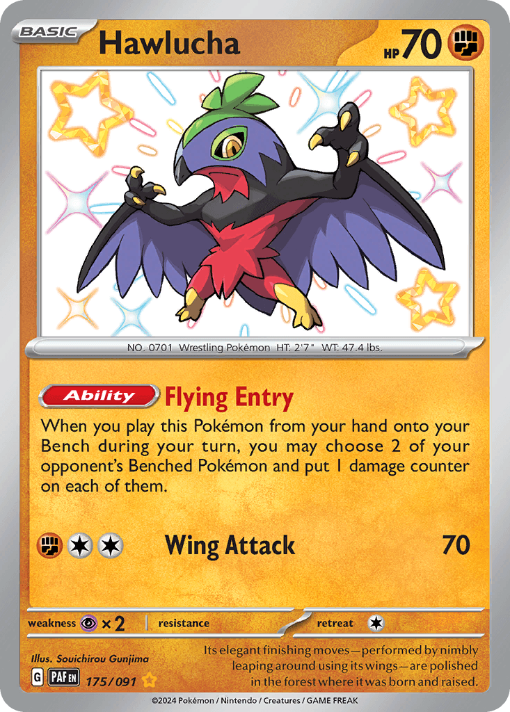 Hawlucha Paldean Fates card