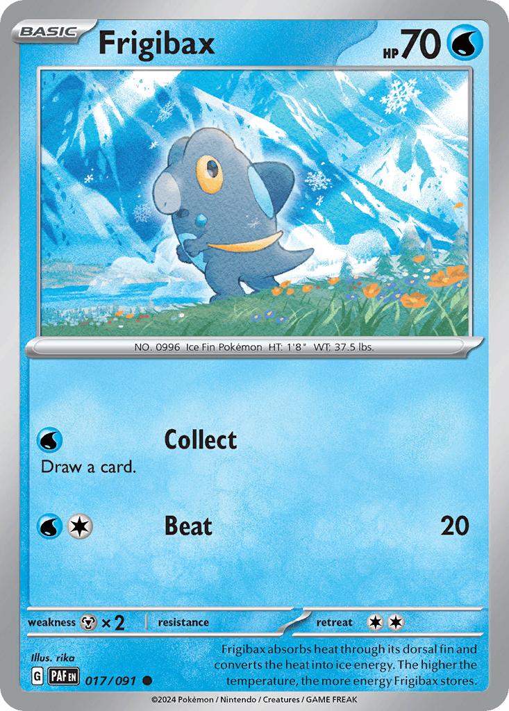 Frigibax Paldean Fates card