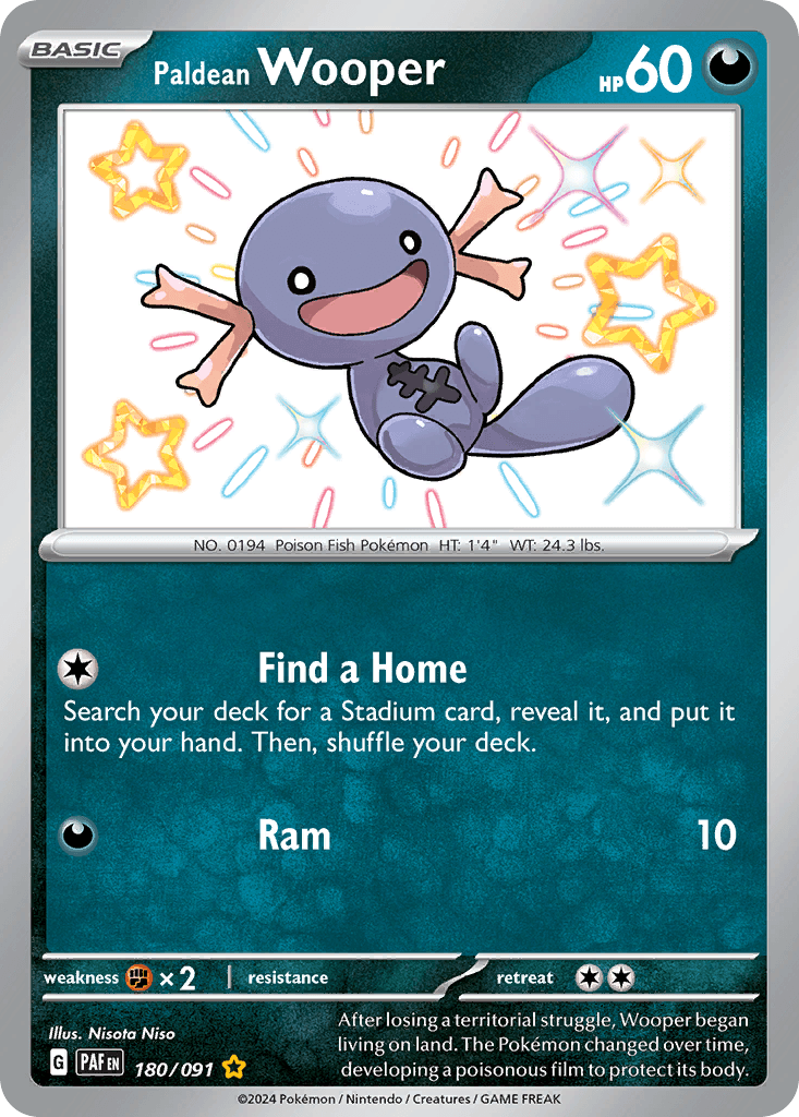 Paldean Wooper Paldean Fates card