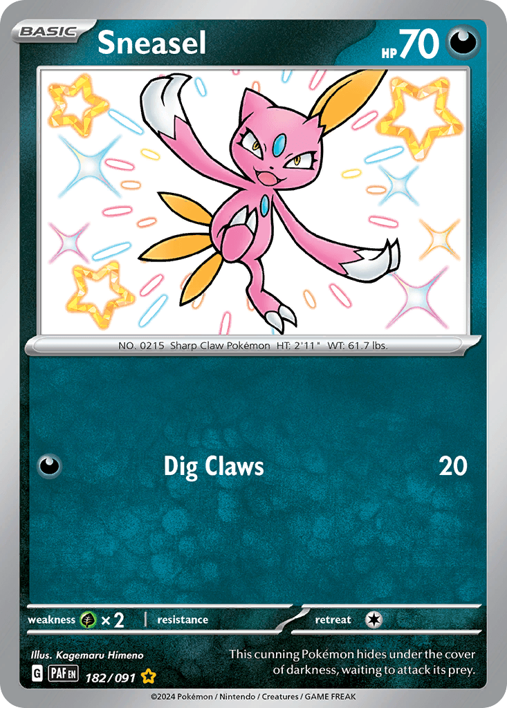 Sneasel Paldean Fates card
