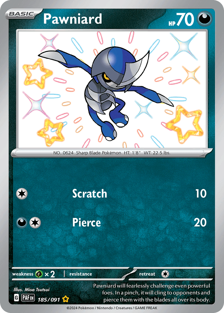 Pawniard Paldean Fates card