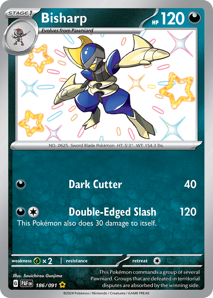 Bisharp Paldean Fates card