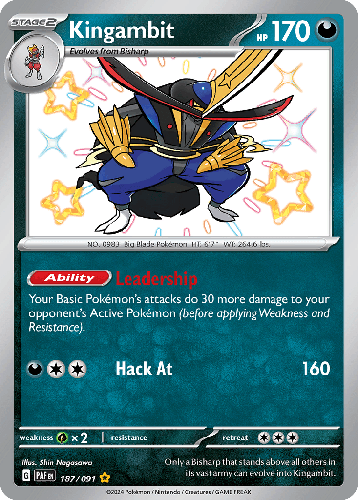 Kingambit Paldean Fates card