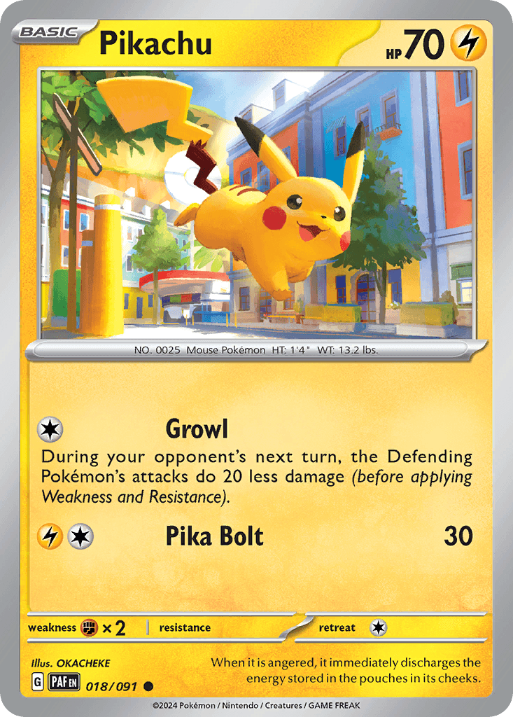 Pikachu Paldean Fates card