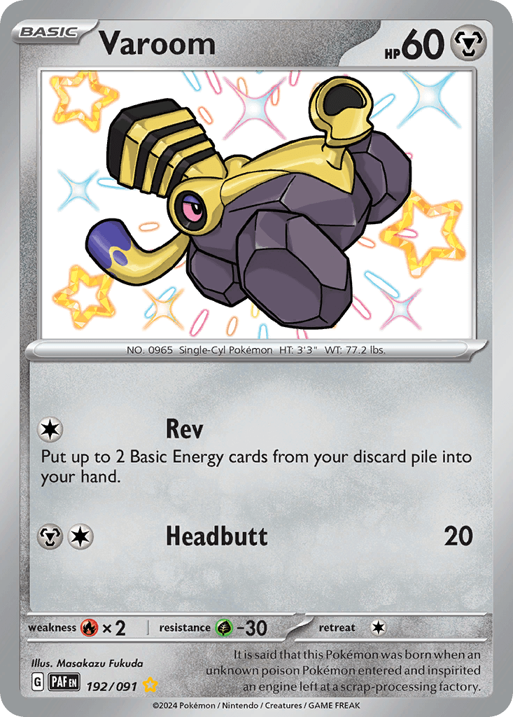 Varoom Paldean Fates card