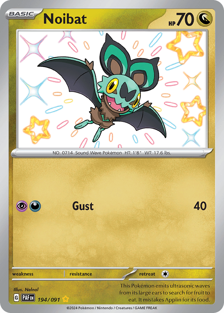 Noibat Paldean Fates card