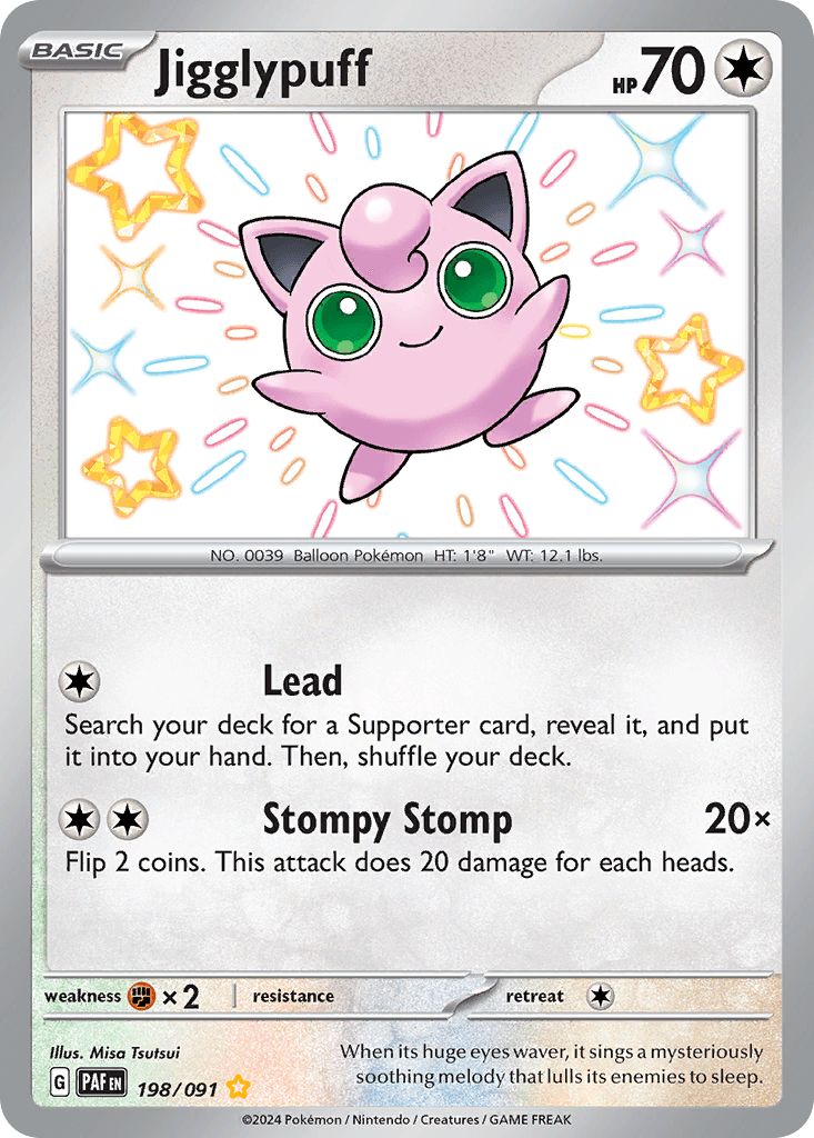Jigglypuff Paldean Fates card