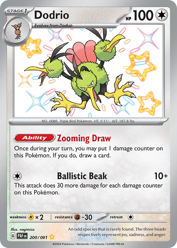 Dodrio Paldean Fates card