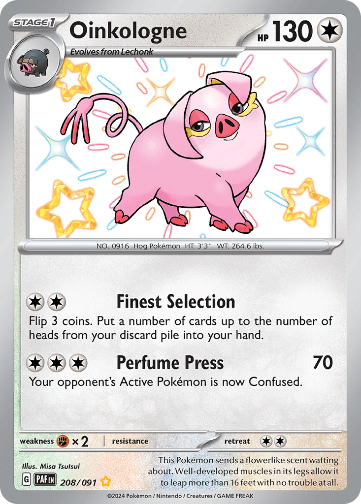 Oinkologne Paldean Fates card