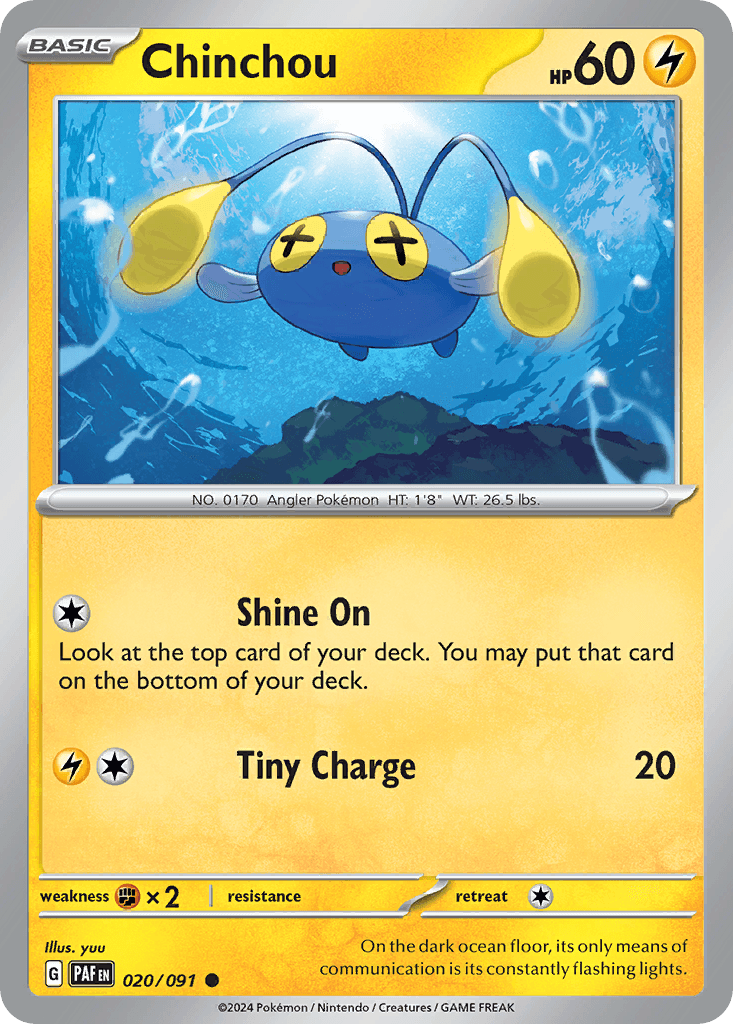 Chinchou Paldean Fates card