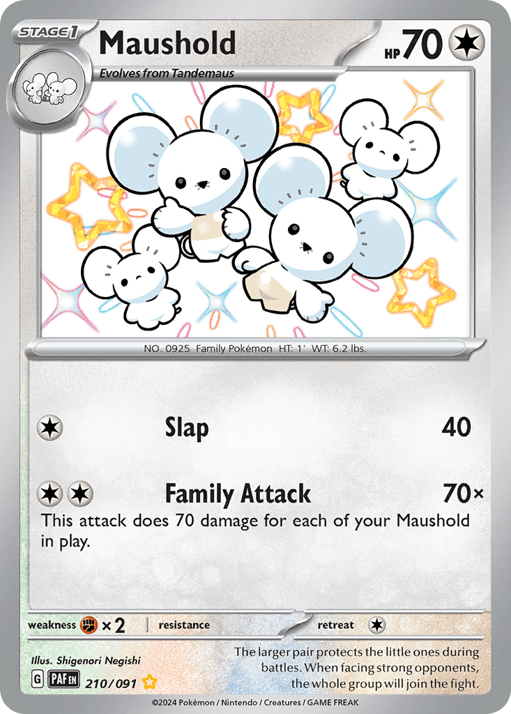 Maushold Paldean Fates card