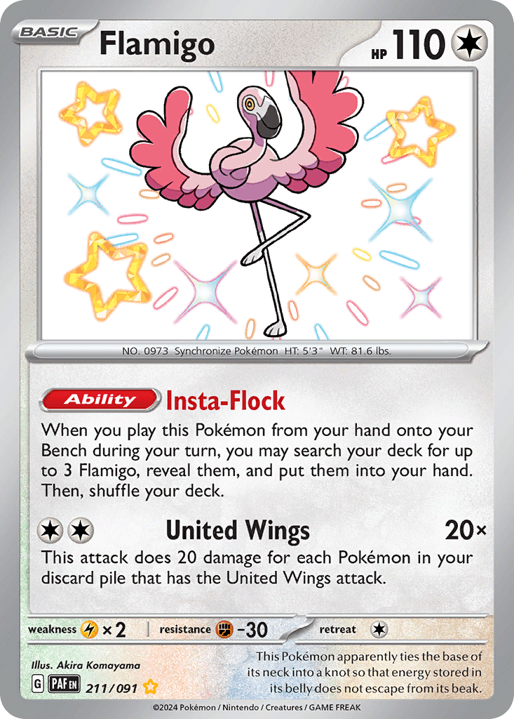 Flamigo Paldean Fates card