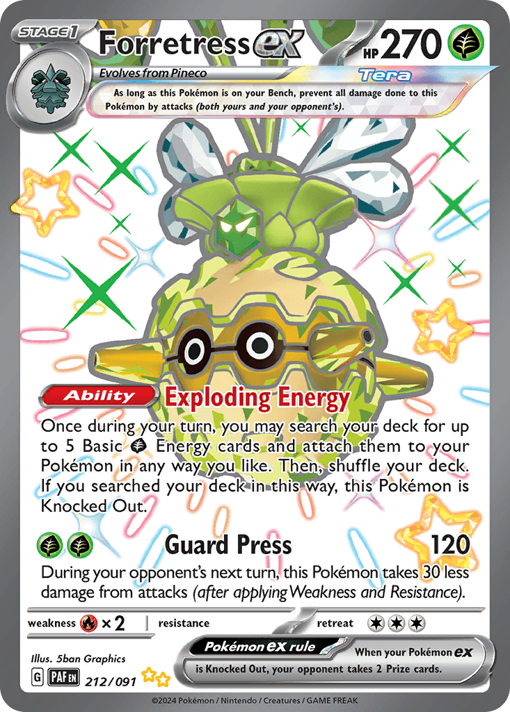 Forretress ex Paldean Fates card