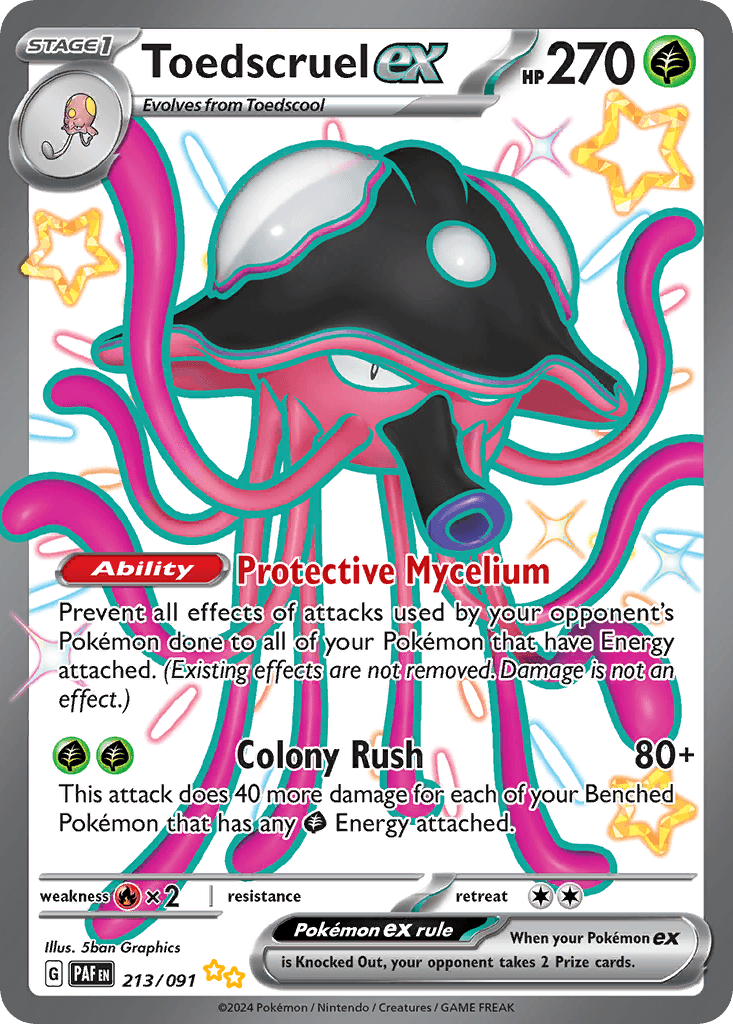 Toedscruel ex Paldean Fates card