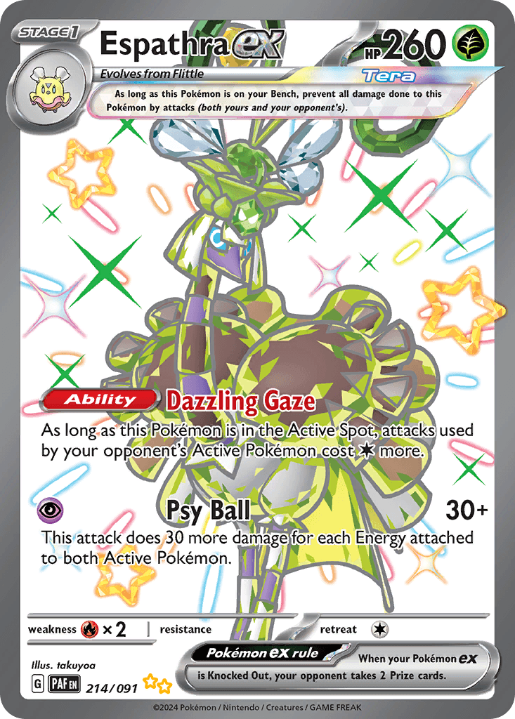Espathra ex Paldean Fates card