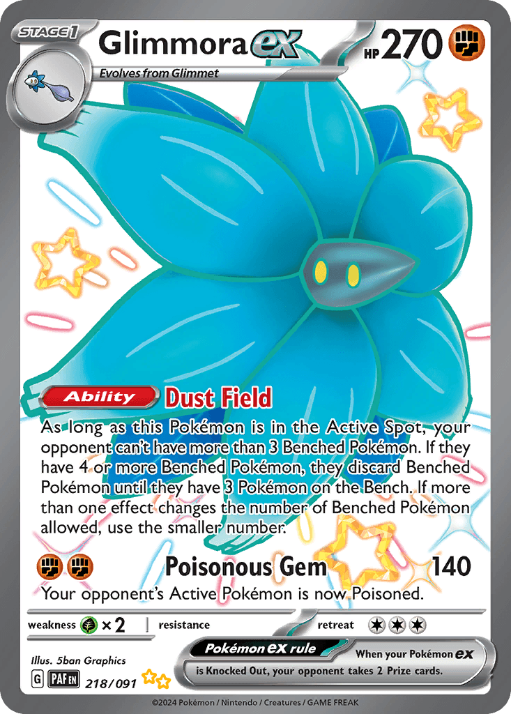 Glimmora ex Paldean Fates card