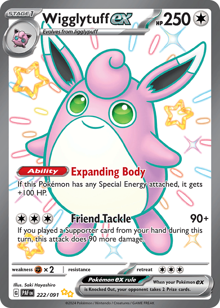 Wigglytuff ex Paldean Fates card