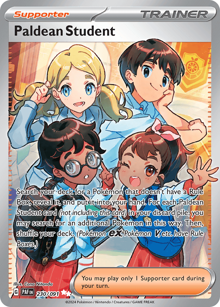 Paldean Student Paldean Fates card