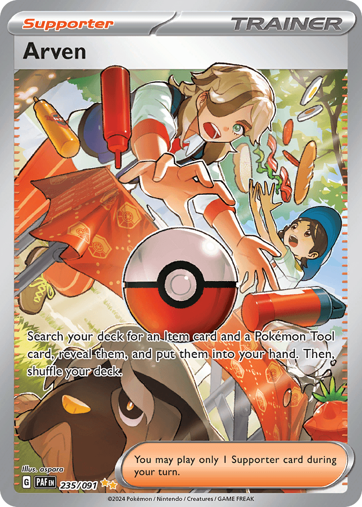 Arven Paldean Fates card