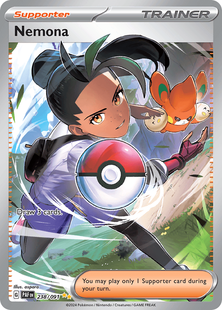 Nemona Paldean Fates card